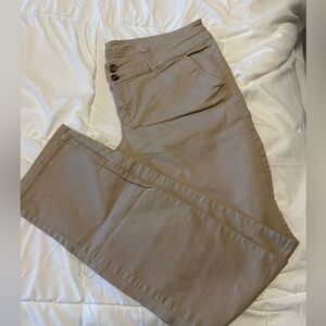 American Eagle Khaki Straight-Leg Pants